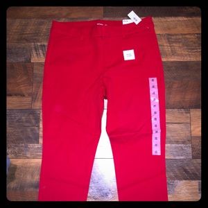 Red Ankle Length Pants - never worn